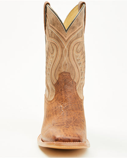 Cush Core® Men's Rover Elephant Print Western Boots - Broad Cognac