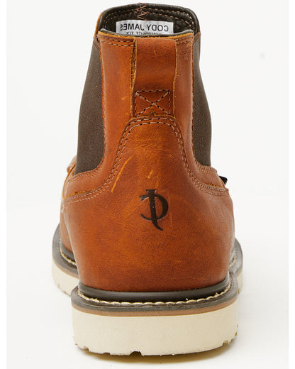 Men's Moc Chelsea Work Boots - Composite Toe Brown