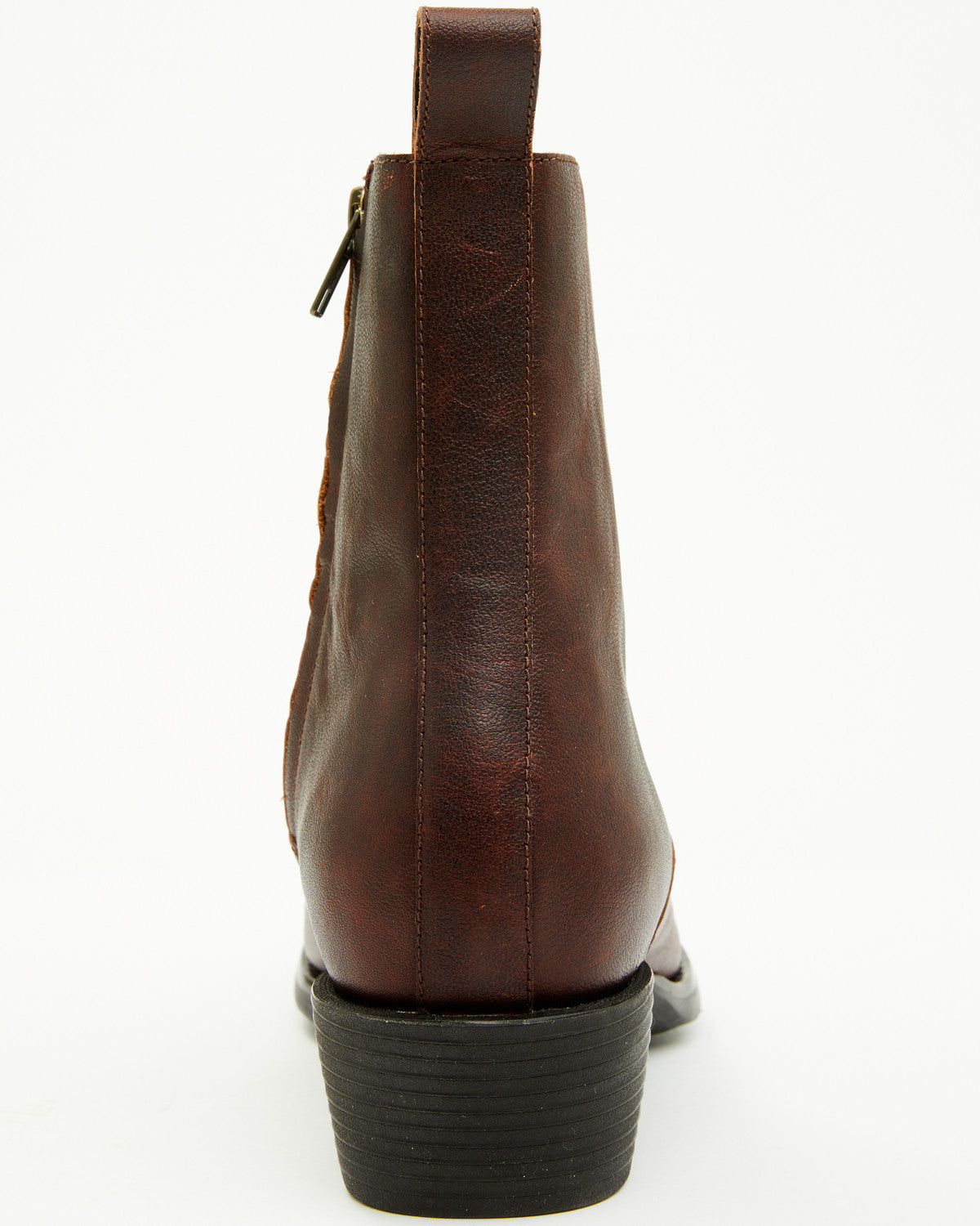 Men's Larsen Western Ankle Boots - Round Toe Cognac