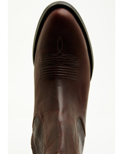 Men's Larsen Western Ankle Boots - Round Toe Cognac