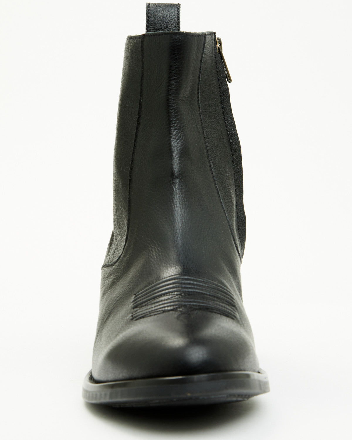 Men's Larsen Western Ankle Boots - Round Toe Black