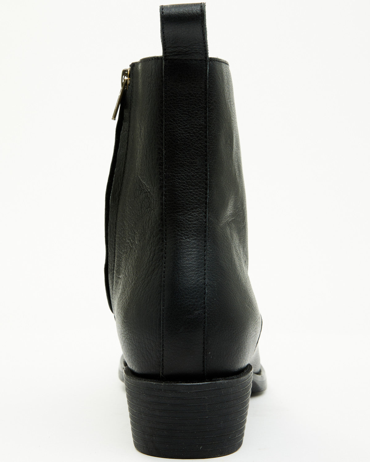 Men's Larsen Western Ankle Boots - Round Toe Black