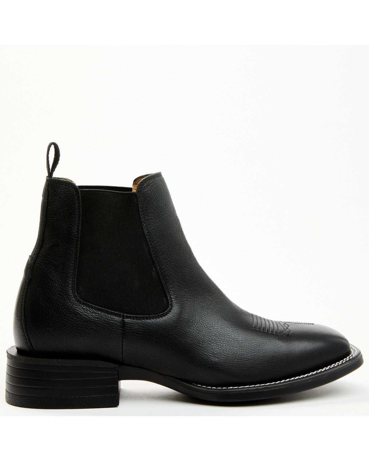 Men's Jones Chelsea Boots - Broad Square Toe Black