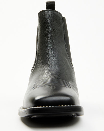 Men's Jones Chelsea Boots - Broad Square Toe Black