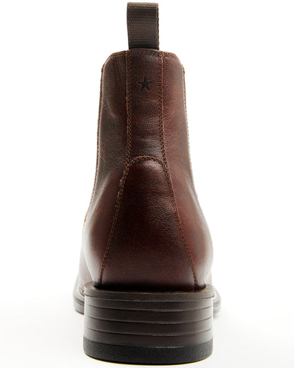 Men's Jones Chelsea Boots - Broad Square Toe Cognac