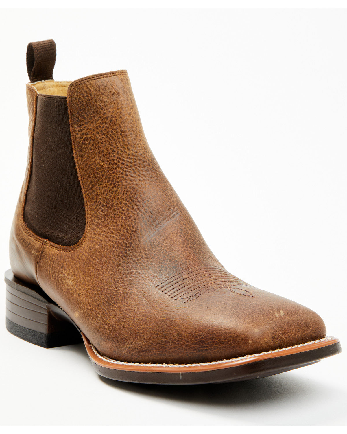 Men's Jones Chelsea Boots - Broad Square Toe Tan