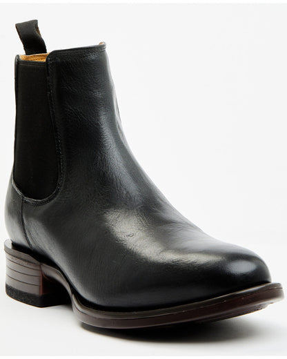 Men's Scout Chelsea Boots - Round Toe Black/red