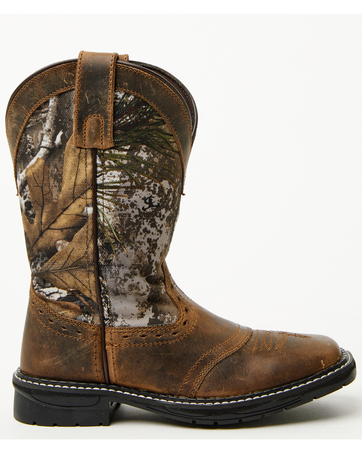 Boys' Tucker Western Boots - Broad Square Toe Brown