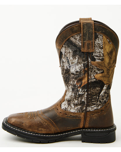 Boys' Tucker Western Boots - Broad Square Toe Brown