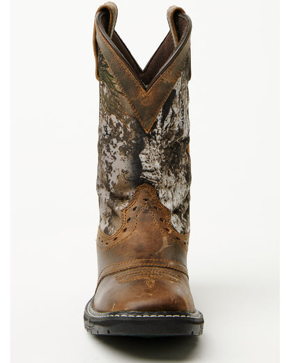 Boys' Tucker Western Boots - Broad Square Toe Brown