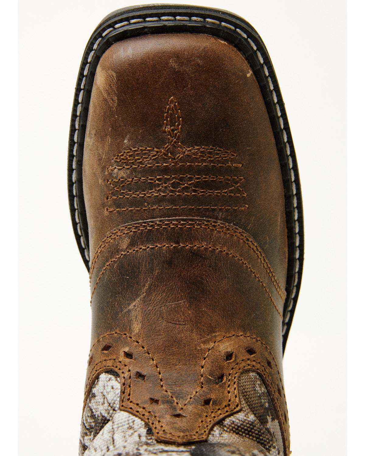 Boys' Tucker Western Boots - Broad Square Toe Brown