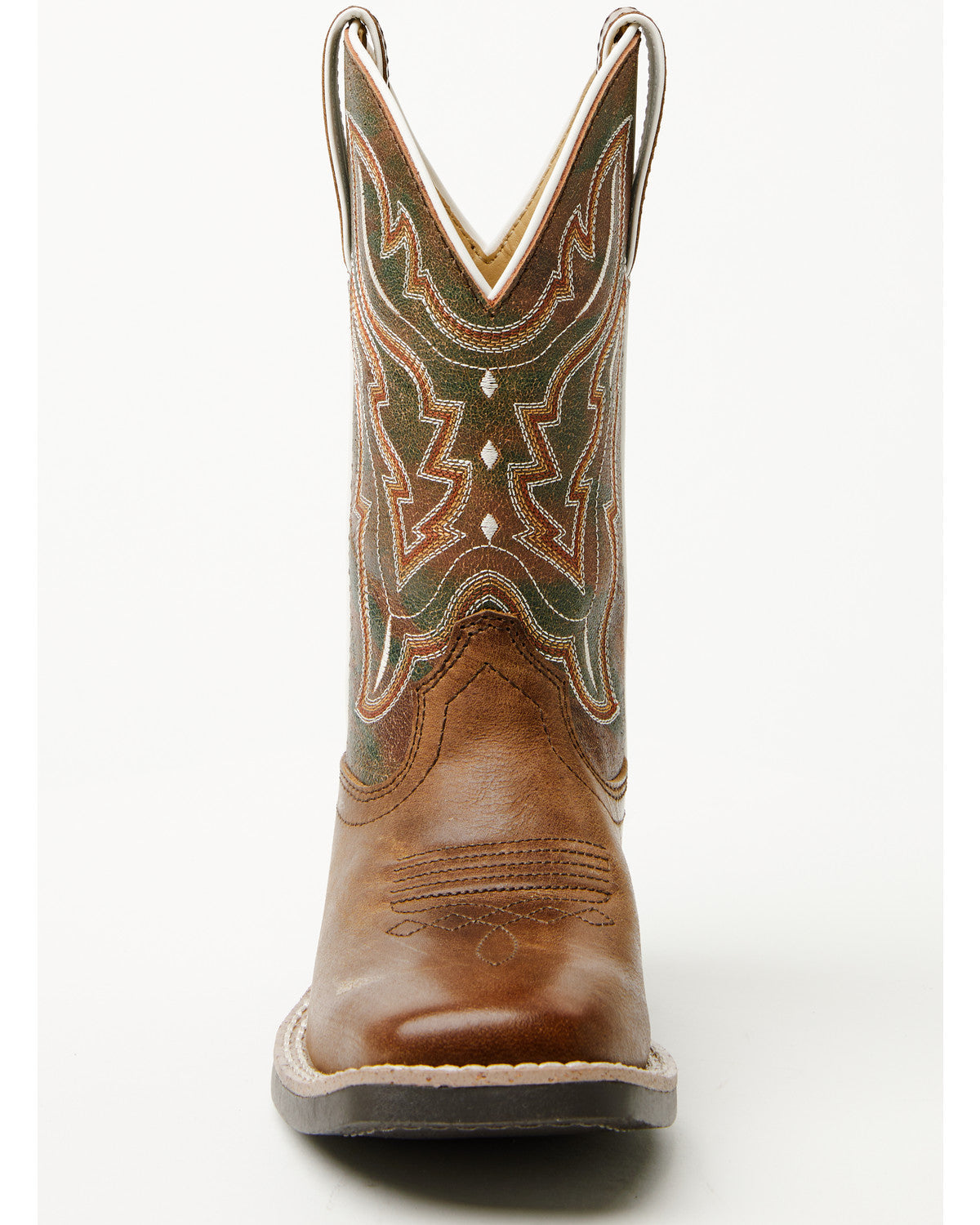 Boys' Holden Western Boots - Broad Square Toe Brown