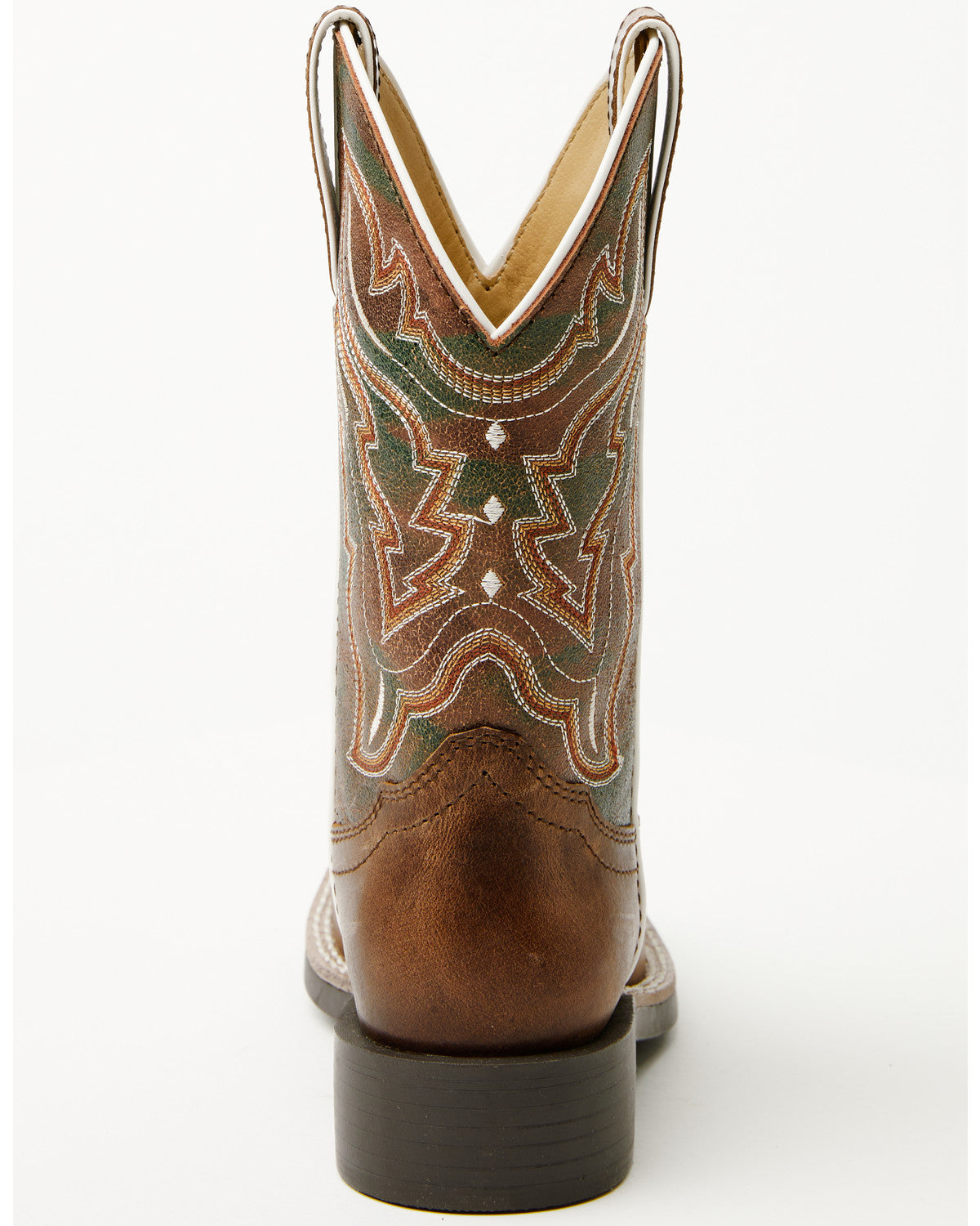 Boys' Holden Western Boots - Broad Square Toe Brown