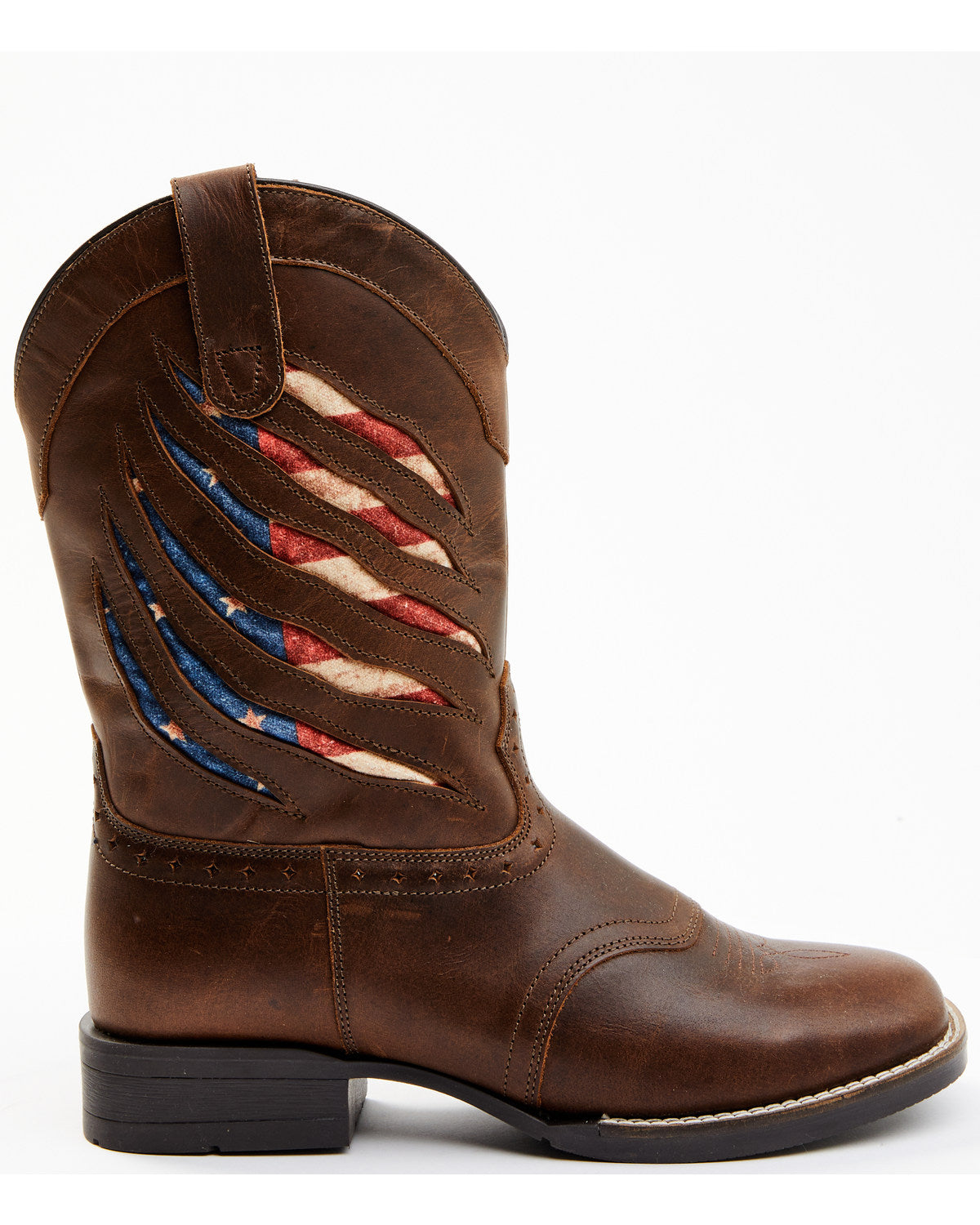 Boys' Ripped Flag Western Boots - Broad Square Toe Multi