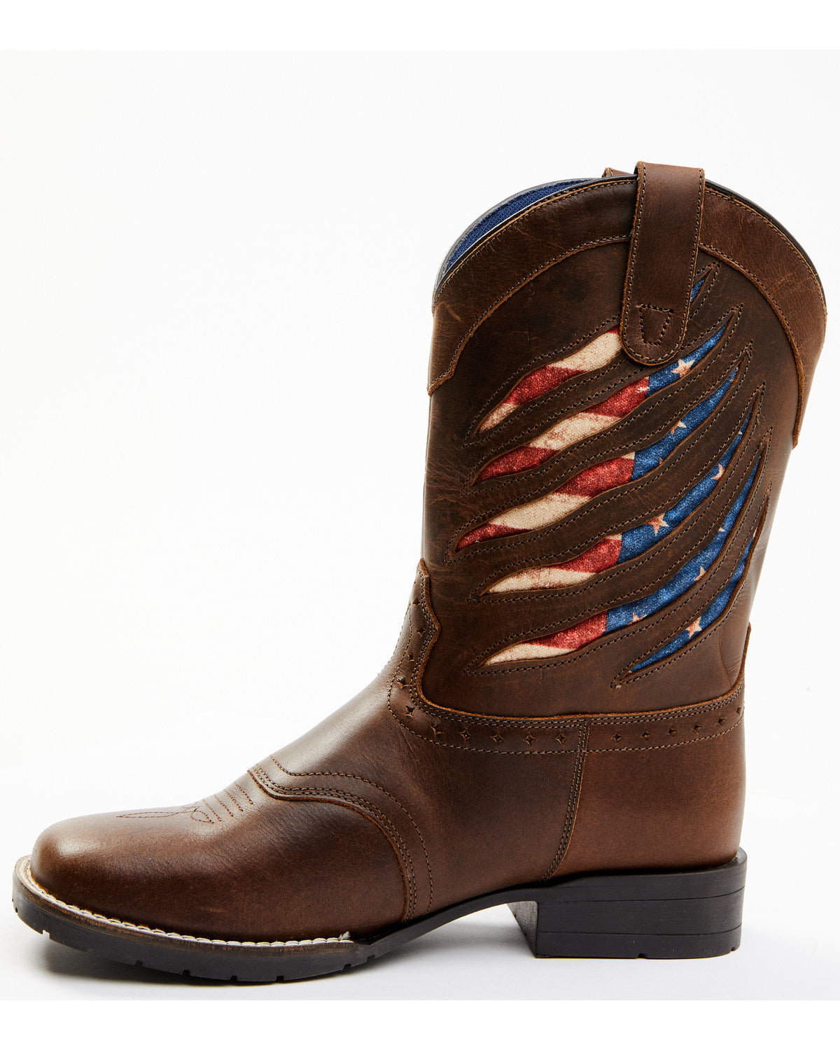 Boys' Ripped Flag Western Boots - Broad Square Toe Multi