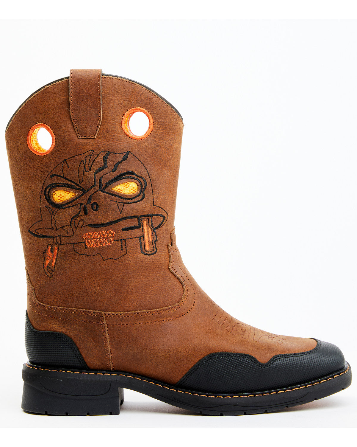 Boys' Skull Work Boots - Broad Square Toe Multi