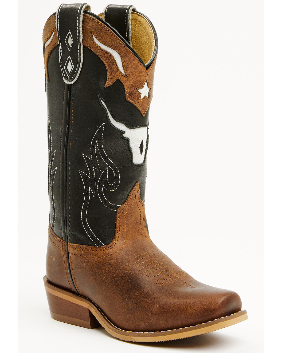 Boys' Little Show Time Western Boots - Square Toe Black