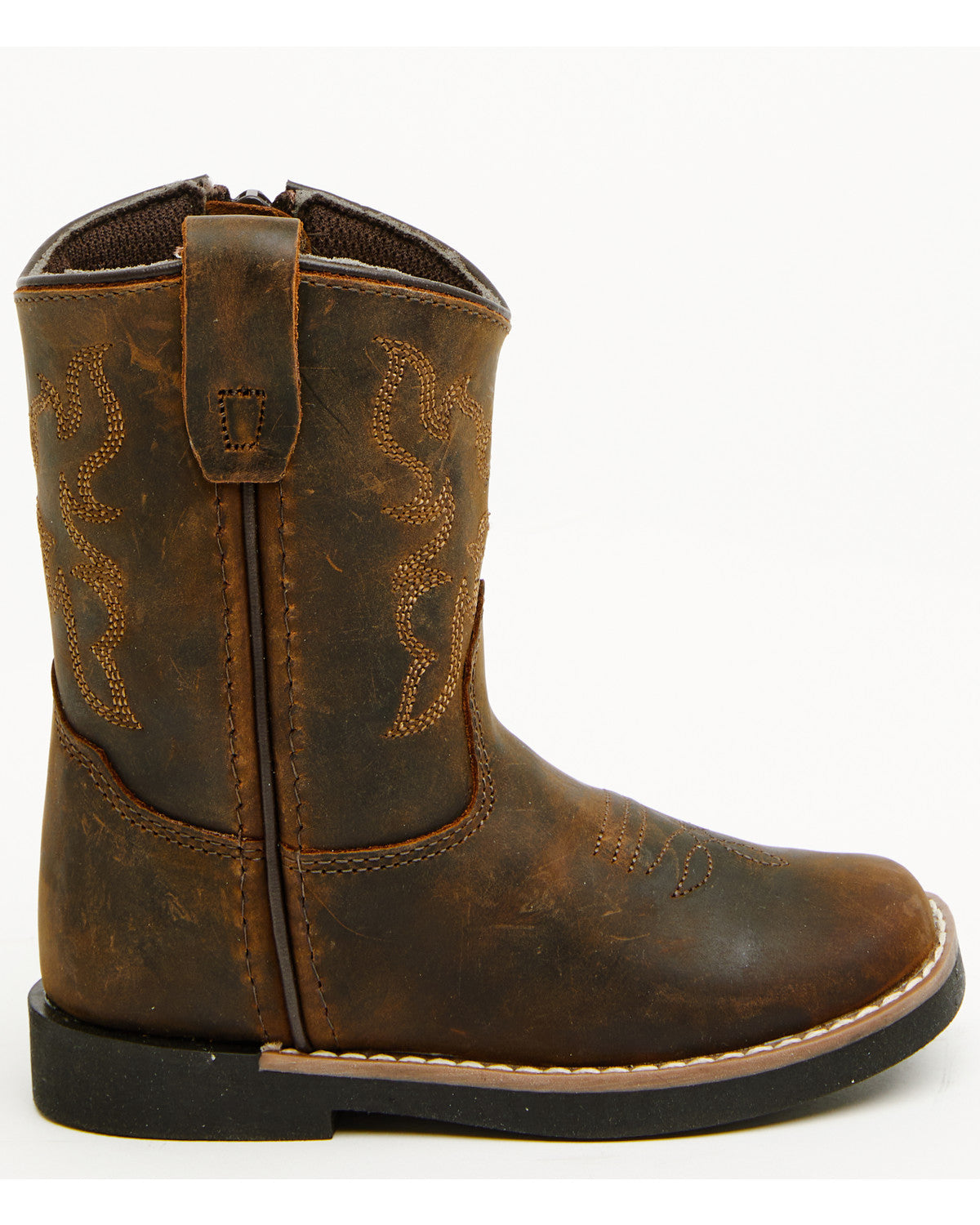 Toddler Boys' Little Nash Western Boots - Broad Square Toe Brown