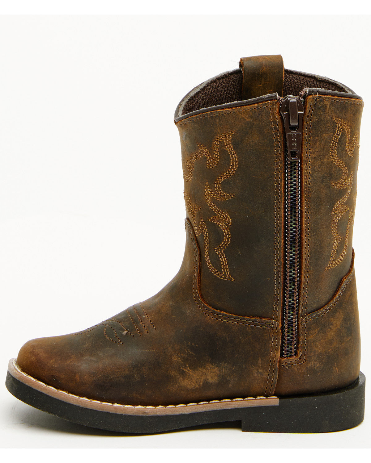 Toddler Boys' Little Nash Western Boots - Broad Square Toe Brown