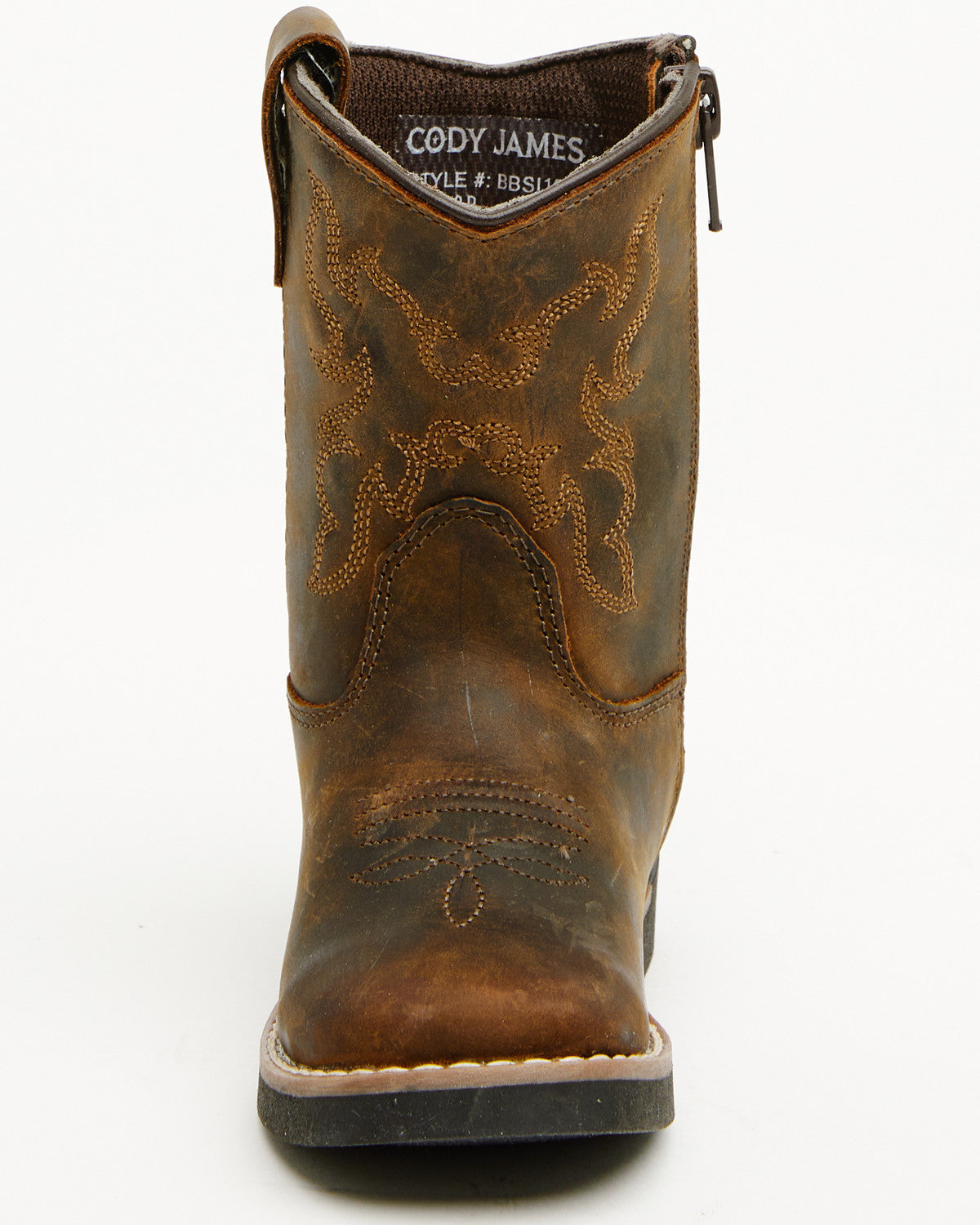 Toddler Boys' Little Nash Western Boots - Broad Square Toe Brown