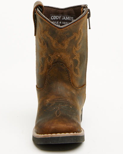 Toddler Boys' Little Nash Western Boots - Broad Square Toe Brown