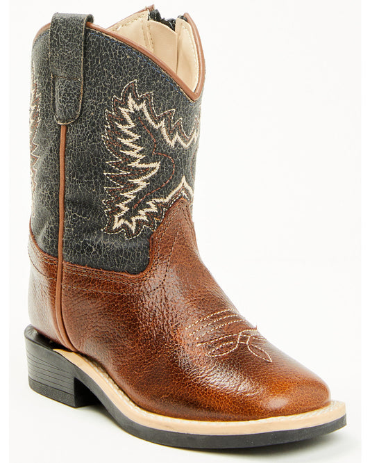 Little Boys' Little Ryder Western Boots - Broad Square Toe Brown