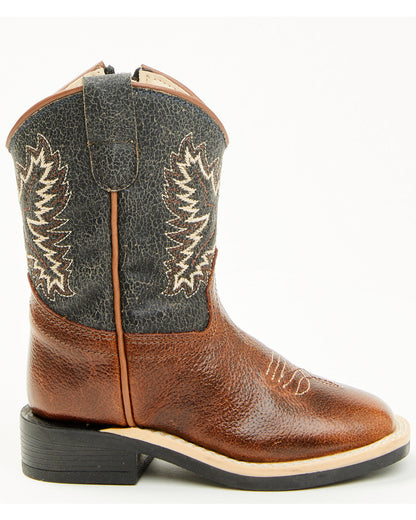 Little Boys' Little Ryder Western Boots - Broad Square Toe Brown