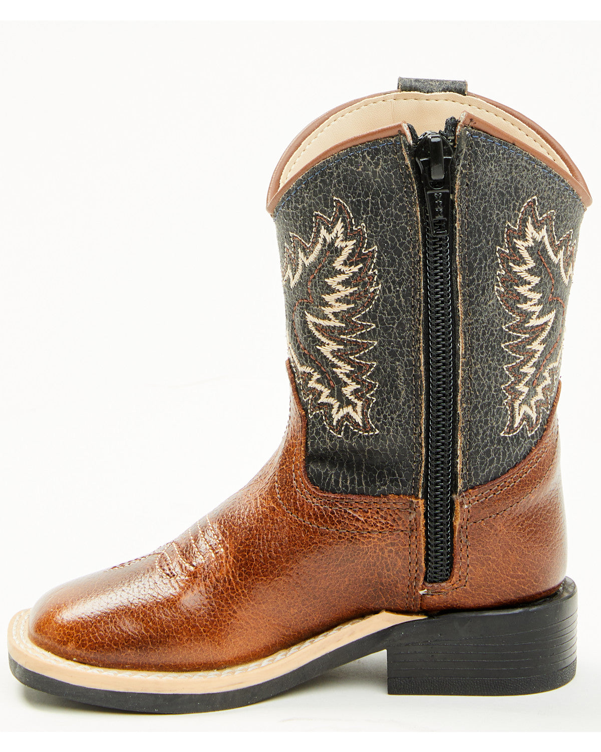 Little Boys' Little Ryder Western Boots - Broad Square Toe Brown