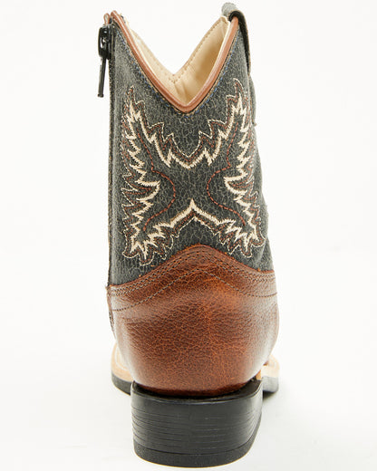 Little Boys' Little Ryder Western Boots - Broad Square Toe Brown