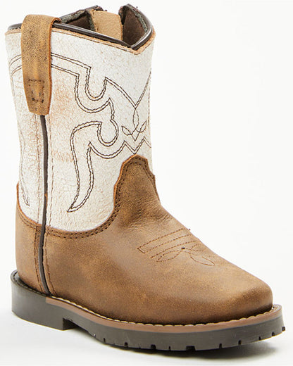 Toddler Boys' Little Luke Western Boots - Square Toe Brown