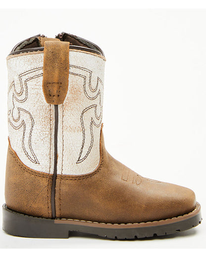Toddler Boys' Little Luke Western Boots - Square Toe Brown