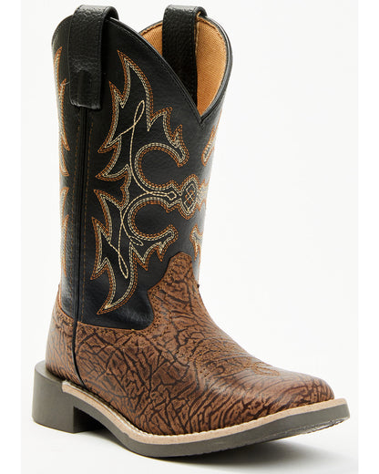 Boys' Rex Western Boots - Broad Square Toe Black