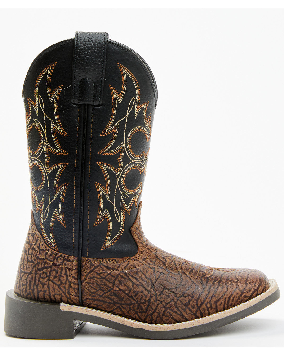 Boys' Rex Western Boots - Broad Square Toe Black