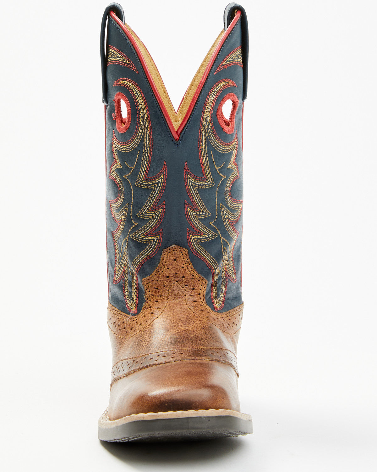 Boys' Bobby Western Boots - Broad Square Toe Navy