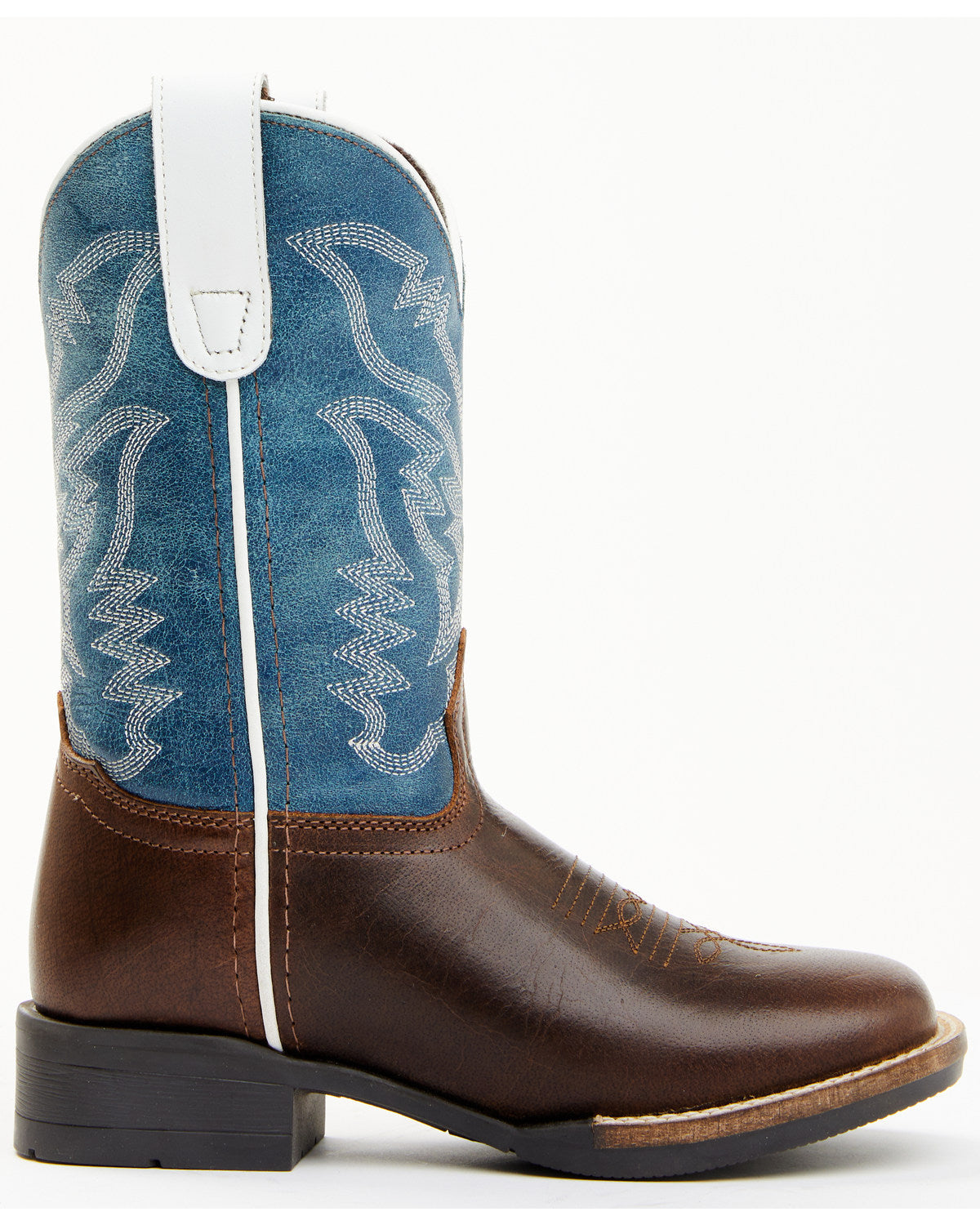 Boys' Walker Western Boots - Broad Square Toe Brown