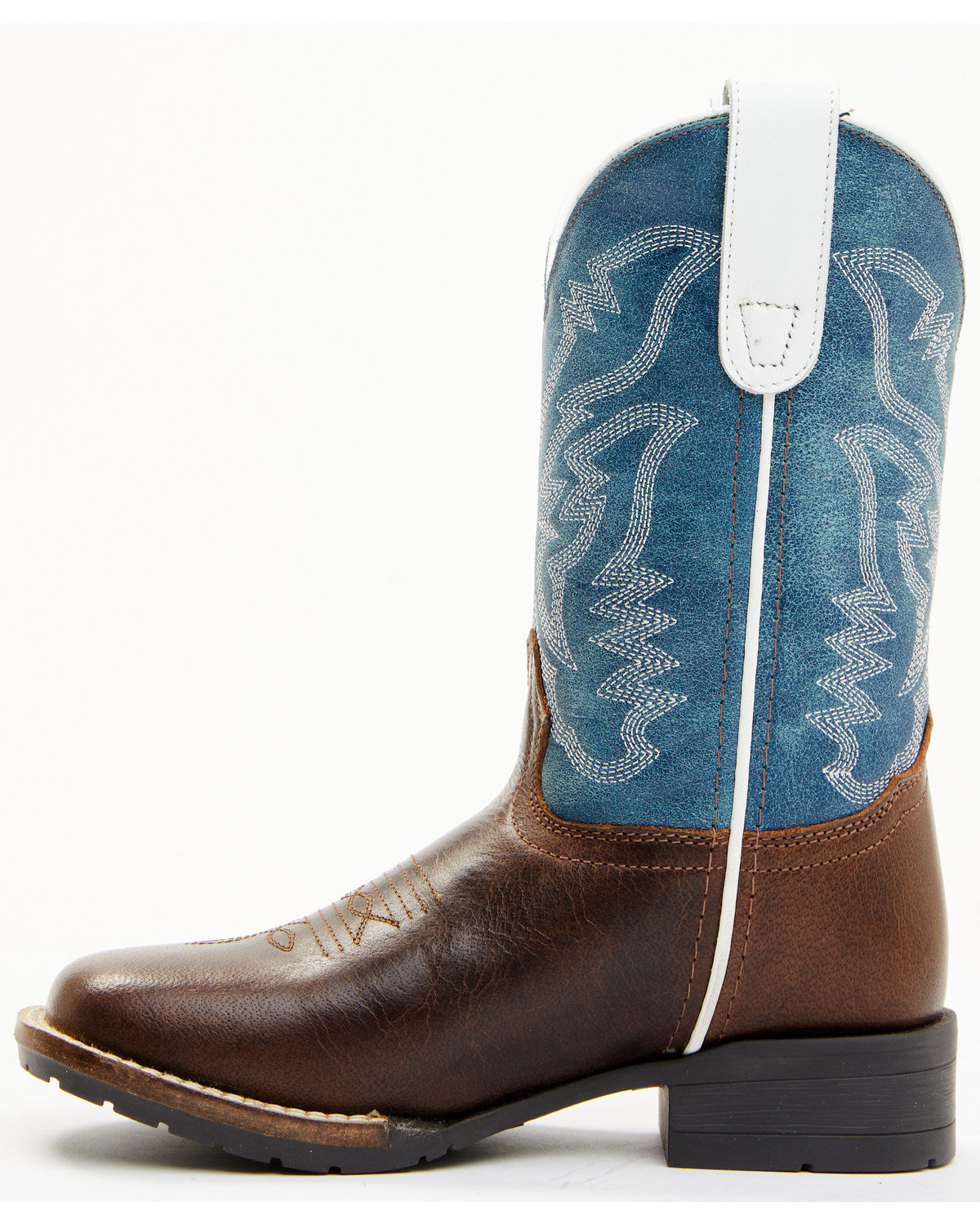 Boys' Walker Western Boots - Broad Square Toe Brown