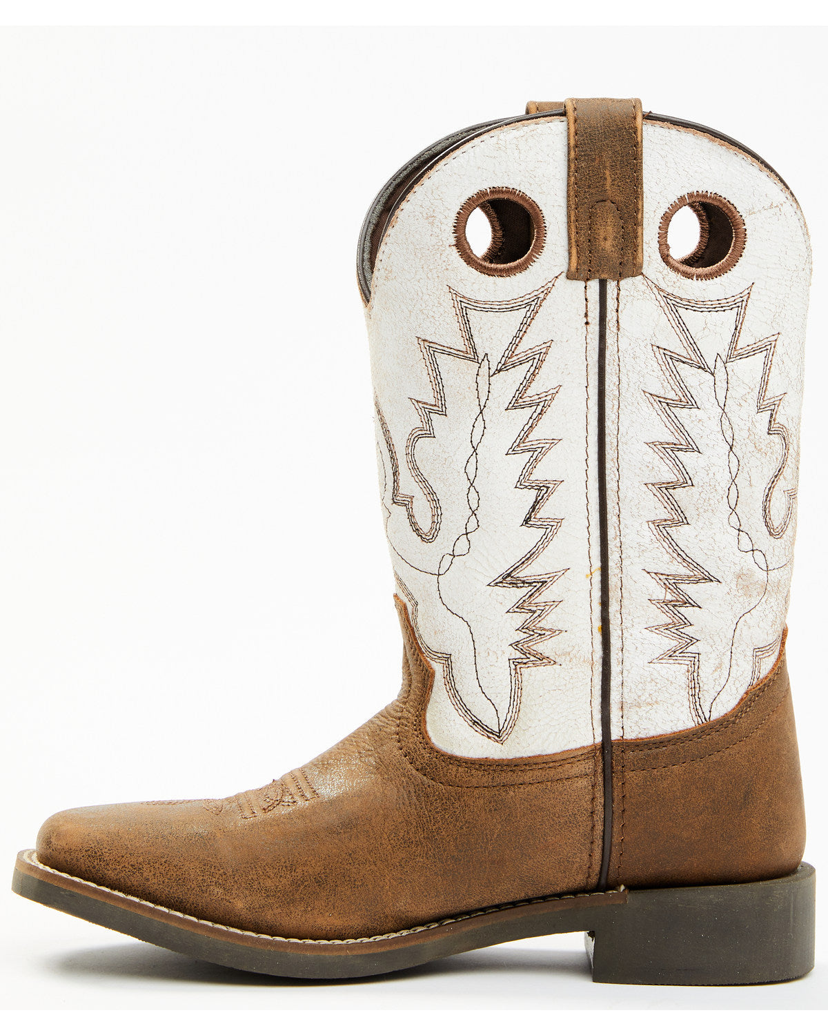 Boys' Luke Western Boots - Broad Square Toe Brown
