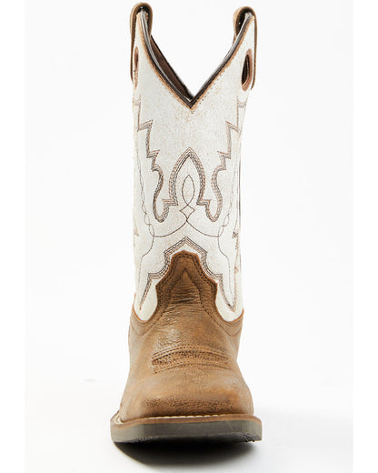 Boys' Luke Western Boots - Broad Square Toe Brown