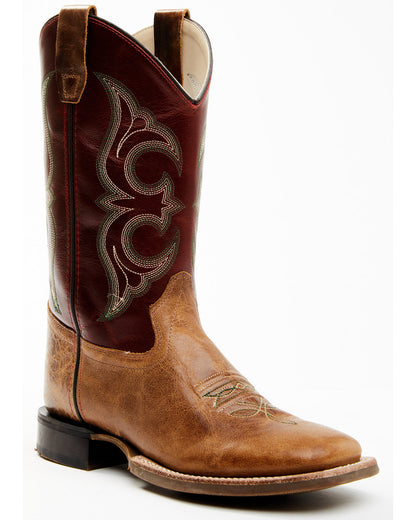 Boys' Ames Tonal Western Boots - Broad Square Toe Brown