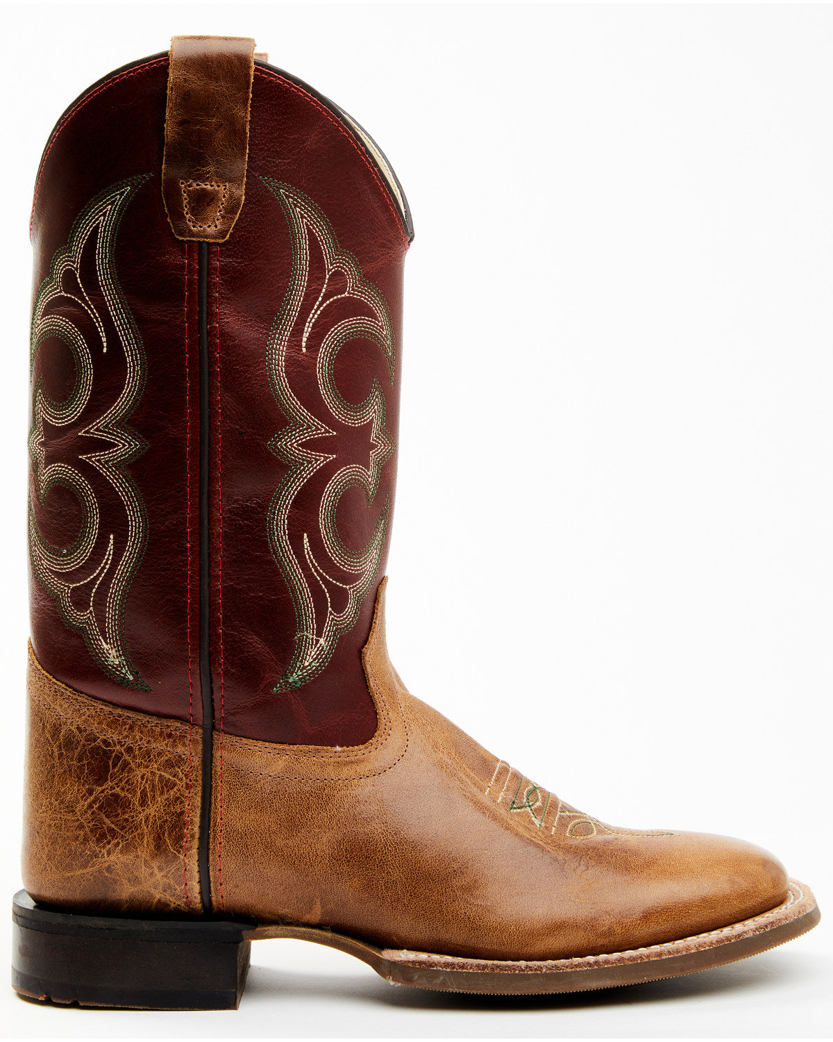 Boys' Ames Tonal Western Boots - Broad Square Toe Brown