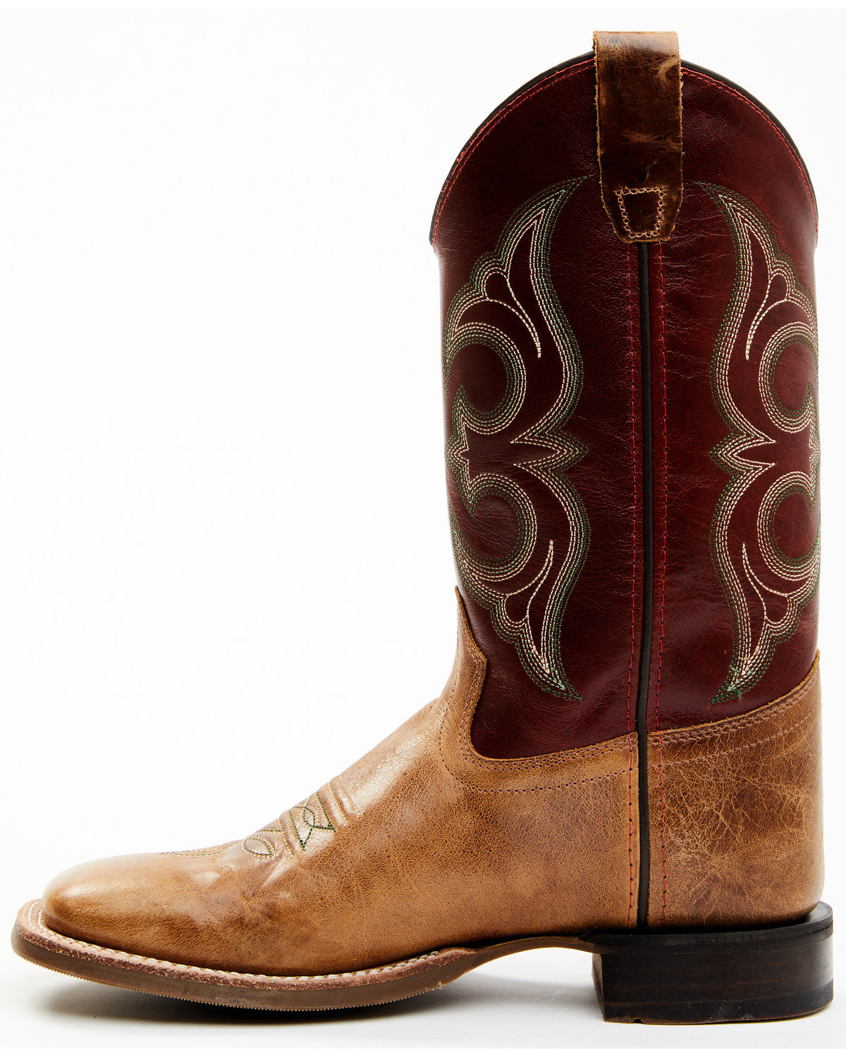 Boys' Ames Tonal Western Boots - Broad Square Toe Brown
