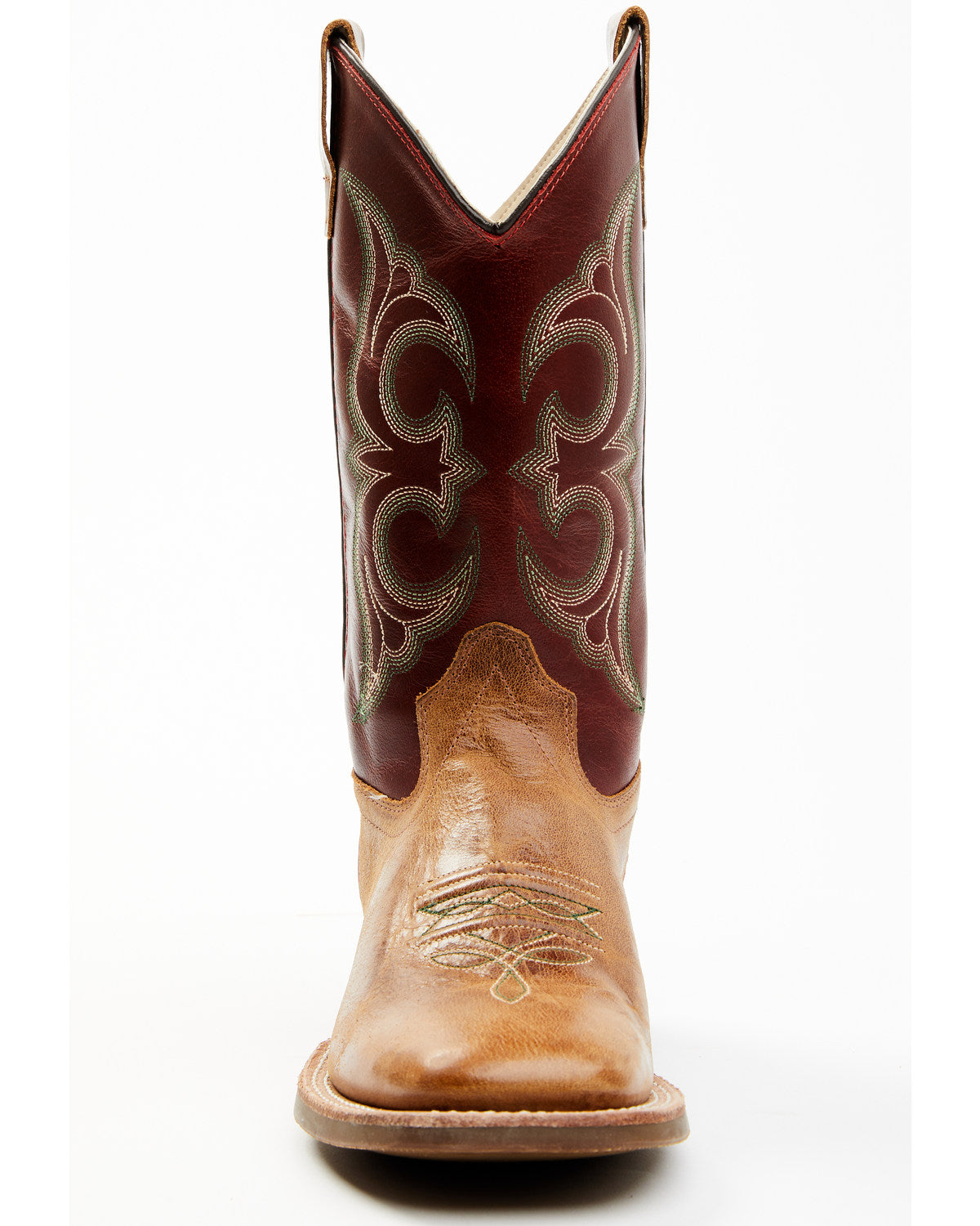 Boys' Ames Tonal Western Boots - Broad Square Toe Brown