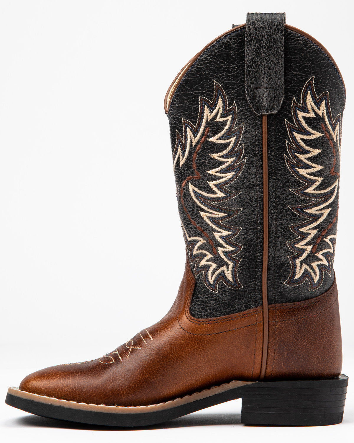 Boys' Ryder Western Boots - Square Toe Brown/blue