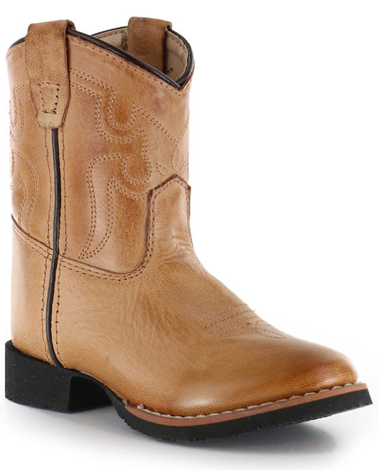 Toddler Boys' Showdown Western Boots - Round Toe Tan