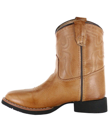 Toddler Boys' Showdown Western Boots - Round Toe Tan