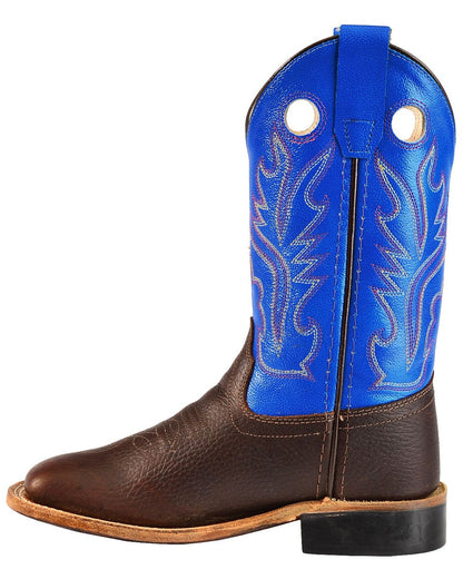 Boys' Thunder Western Boots - Broad Square Toe Oiled Rust