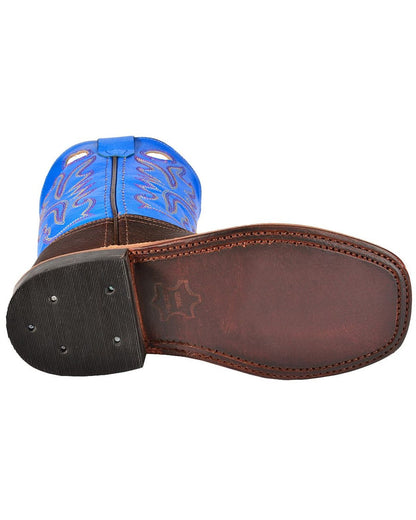 Boys' Thunder Western Boots - Broad Square Toe Oiled Rust