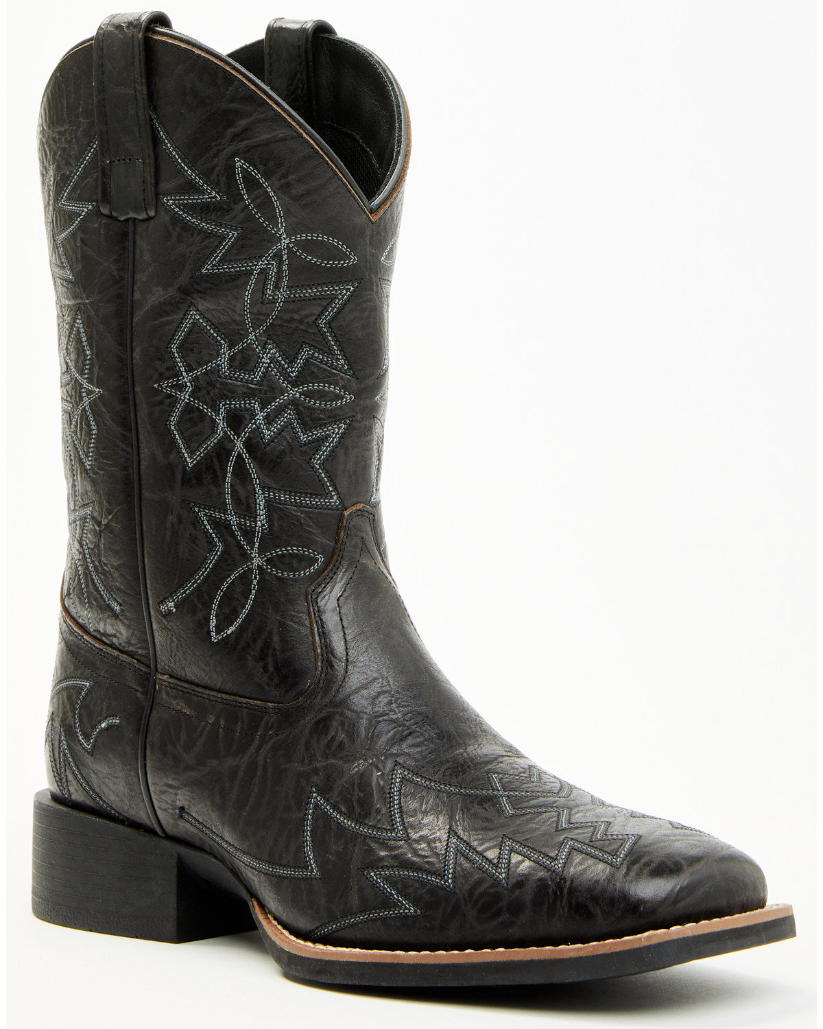 Ace™ Western Boots - Broad Square Toe Black