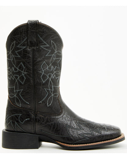 Ace™ Western Boots - Broad Square Toe Black