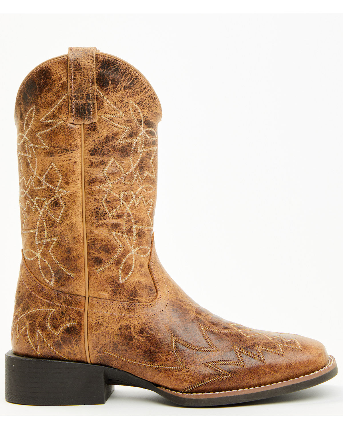 Ace™ Western Boots - Broad Square Toe Brown